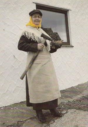 Carmarthenshire Copper Mining Lady Miner Fashion Dress Welsh Costume Postcard