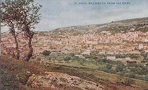 Nazareth From The East Old Aerial Antique Postcard
