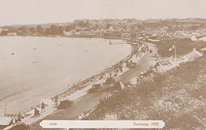 Swanage Dorset Flags Flying Vintage Repro 1925 View Rare Aerial Postcard