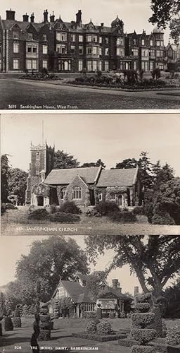 Seller image for Sandringham Model Dairy Church West Front of House 3x Real Photo Postcard s for sale by Postcard Finder