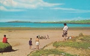 Gwbert On Sea Welsh Beach Upskirt Blowing Petticoat Top 1970s Postcard