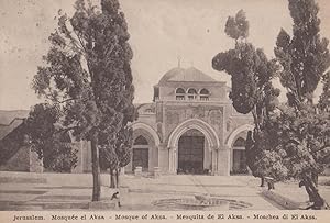 Jerusalem Mosque Of Aska Antique Postcard