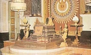 Thailand Gold Niello Chakri Hall Audience Throne Amarindra Temple Craft Postcard