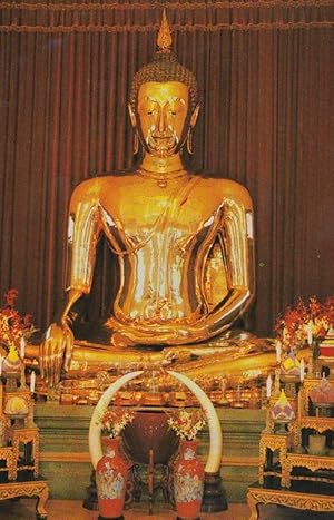 Thailand Sukhotai Golden Thai Buddha Photo Postcard