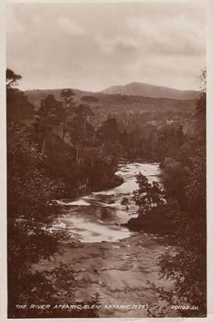 Glen Affaric Scotland River Arial Antique Real Photo Postcard