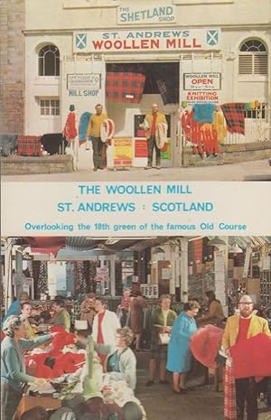 St Andrews Woollen Mill Golf Course 1970s Knitting Exhibition Scottish Postcard