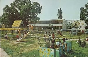 Bulgaria Kindergarten School Park Slide Bulgarian Postcard