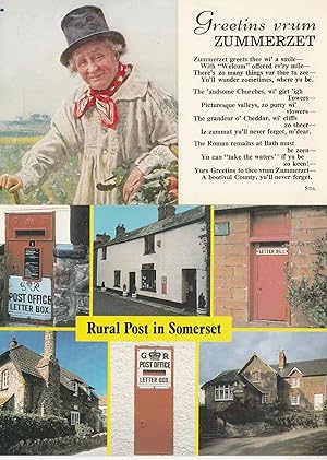 Taunton Somerset First Day Pillar Box Cover & Greetings Postcard