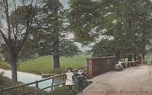 Disabled Lady Old Wheelchair at Tolworth Bridge Worcester Park Surrey Postcard