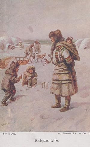 Eskimo Life Costume Old Postcard