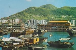 Aberdeen Floating Restaurants Hong Kong Postcard