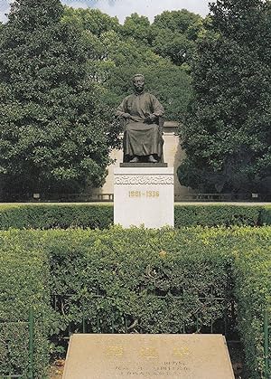 Tomb Of Lu Xun at Hongkou Park Shanghai Statue Monument Postcard