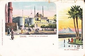 Cairo Egypt Le Caire Porte de la Citadelle 1900s Pyramid Antique Postcard