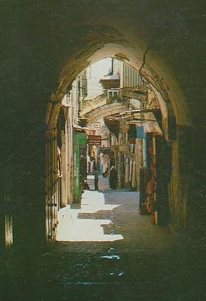 Jerusalem Jewish Six Station Of The Via Dallaroza Pottery Sign Postcard
