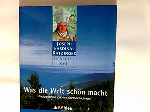 Seller image for Was die Welt schn macht. Joseph Ratzinger Benedikt XVI. for sale by Antiquariat Buchhandel Daniel Viertel