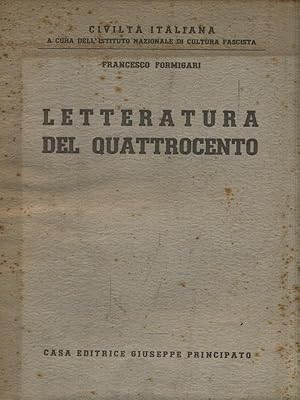 Bild des Verkufers fr Letteratura del quattrocento zum Verkauf von Librodifaccia