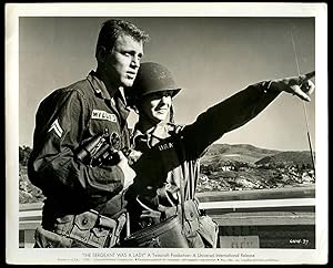 Imagen del vendedor de The Sergeant Was a Lady: Authentic Original British Front of House Black and White Press Promotional Still Photograph | Lobby Card | Foyer Card For the 1961 Film. a la venta por Little Stour Books PBFA Member