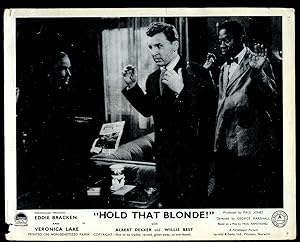Seller image for Hold That Blonde: Authentic Original British Front of House Black and White Press Promotional Still Photograph | Lobby Card | Foyer Card For the 1945 Film. for sale by Little Stour Books PBFA Member