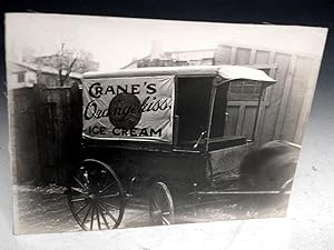 Photograph of Crane's Ice Cream Horse-drawn Wagon (circa. 1930)