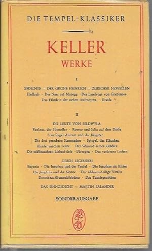 Werke, Zweiter Band [II]: Die Leute von Seldwyla, Sieben Legenden, Das Sinngedicht, Martin Salander