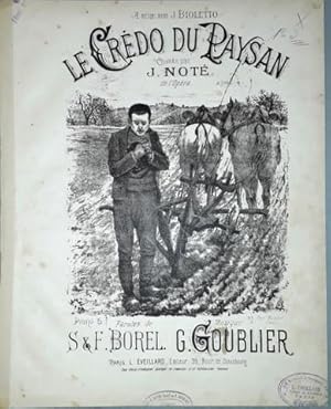 Seller image for Le crdo du paysan. Chant par J. Not de l`opra for sale by Paul van Kuik Antiquarian Music