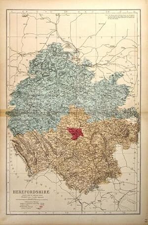 Image du vendeur pour Herefordshire mis en vente par theoldmapman