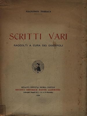 Bild des Verkufers fr Scritti vari. Raccolta a cura dei discepoli zum Verkauf von Librodifaccia