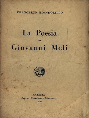 Immagine del venditore per La poesia di Giovanni Meli venduto da Librodifaccia