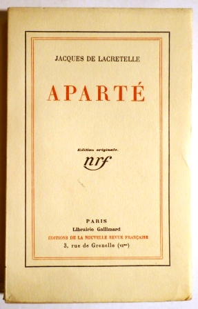 Seller image for Apart. Colre - Journal de colre - Dix jours  Ermenonville. for sale by Librairie Jeanne Laffitte