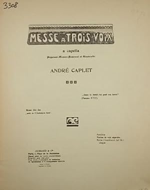 Messe a Trois Voix, a cappella, Vocal Score (Large format)