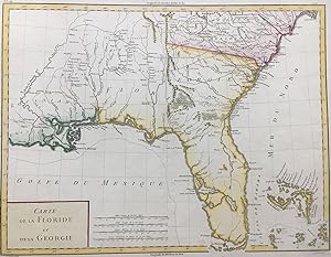 Carte de la Florida et de la Georgia