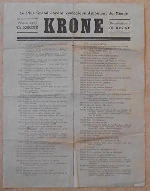 Krone Le Plus Grand Jardin Zoologique Ambulant du Monde