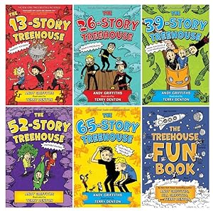 Imagen del vendedor de 13 STORY TREEHOUSE Series by Andy Griffiths Set of Paperbacks 1-5 PLUS Fun Book a la venta por Lakeside Books