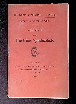 Image du vendeur pour Les cahiers du socialiste n14-15 - Examen de la doctrine syndicaliste mis en vente par LibrairieLaLettre2