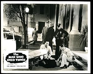 Image du vendeur pour The Man Who Died Twice: Authentic Original British Front of House Black and White Press Promotional Still Photograph | Lobby Card | Foyer Card For the 1958 Film. mis en vente par Little Stour Books PBFA Member