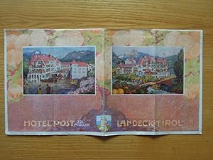 Landeck Tirol - Hotel Post Jos. Müller. (Zehnseitiger Werbeprospekt zum Ort und Hotel).