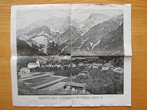 Grins bei Landeck in Tirol. (Werbeblatt für die "Sommerfrische Grins" und den "Gasthof zum Hirsch...