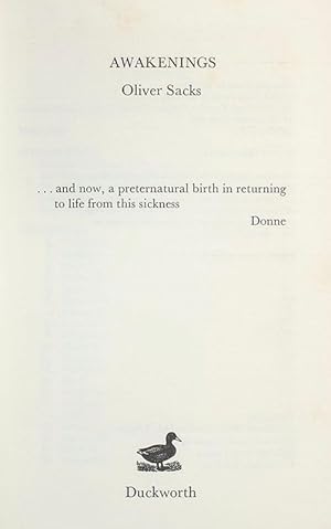 Awakenings by Oliver Sacks Awakenings by Oliver Sacks