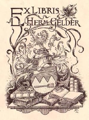 Seller image for Exlibris fr Hermann Gelder. Klischedruck von Adolf M.Hildebrandt, Berlin. for sale by Antiquariat Heinz Tessin