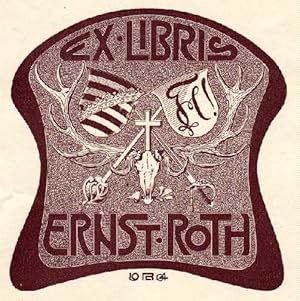 Seller image for Exlibris fr Ernst Roth. Klischedruck von Lorenz M.Rheude. for sale by Antiquariat Heinz Tessin