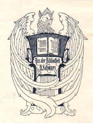 Imagen del vendedor de Exlibris fr H. Schwarz. Klischedruck von G.Uhlig. a la venta por Antiquariat Heinz Tessin