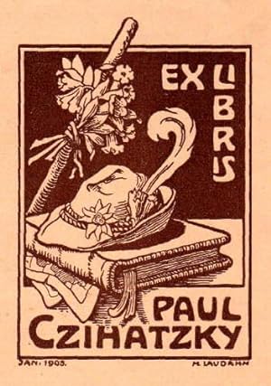 Exlibris für Paul Czihatzky. Klischéedruck von H.Laudahn, Berlin.