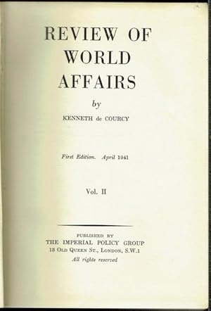 Review Of World Affairs Volume II