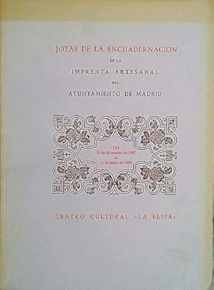 Imagen del vendedor de Joyas de la encuadernacin en la Imprenta Artesanal del Ayuntamiento de Madrid. Centro Cultural La Elipa a la venta por Tik Books ME