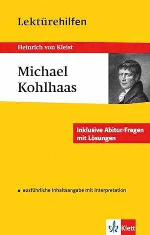 Bild des Verkufers fr Lektrehilfen Heinrich von Kleist, "Michael Kohlhaas". zum Verkauf von Antiquariat Bookfarm