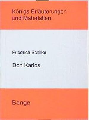 Seller image for Don Karlos. Knigs Erluterungen und Materialien, Bd.6. for sale by Antiquariat Bookfarm