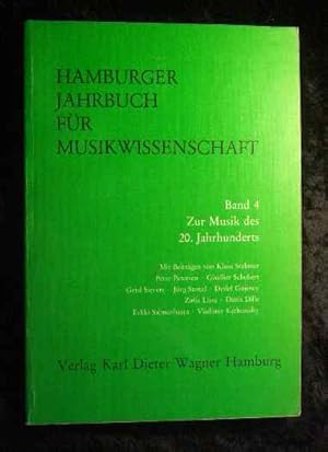 Seller image for Hamburger Jahrbuch fr Musikwisenschaft Band 4. Zur Musik des 20. Jahrhunderts. for sale by Roland Antiquariat UG haftungsbeschrnkt