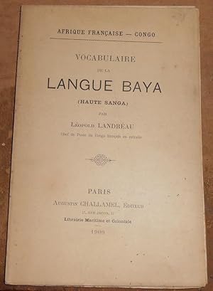 Vocabulaire de la Langue Baya (Haute Sanga)