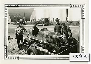 Six original photographs of pre-War California midget car racing in Los Angeles, circa 1941