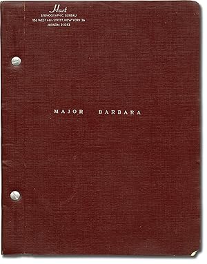 Bild des Verkufers fr Major Barbara (Original script for the 1956 revival of the play) zum Verkauf von Royal Books, Inc., ABAA